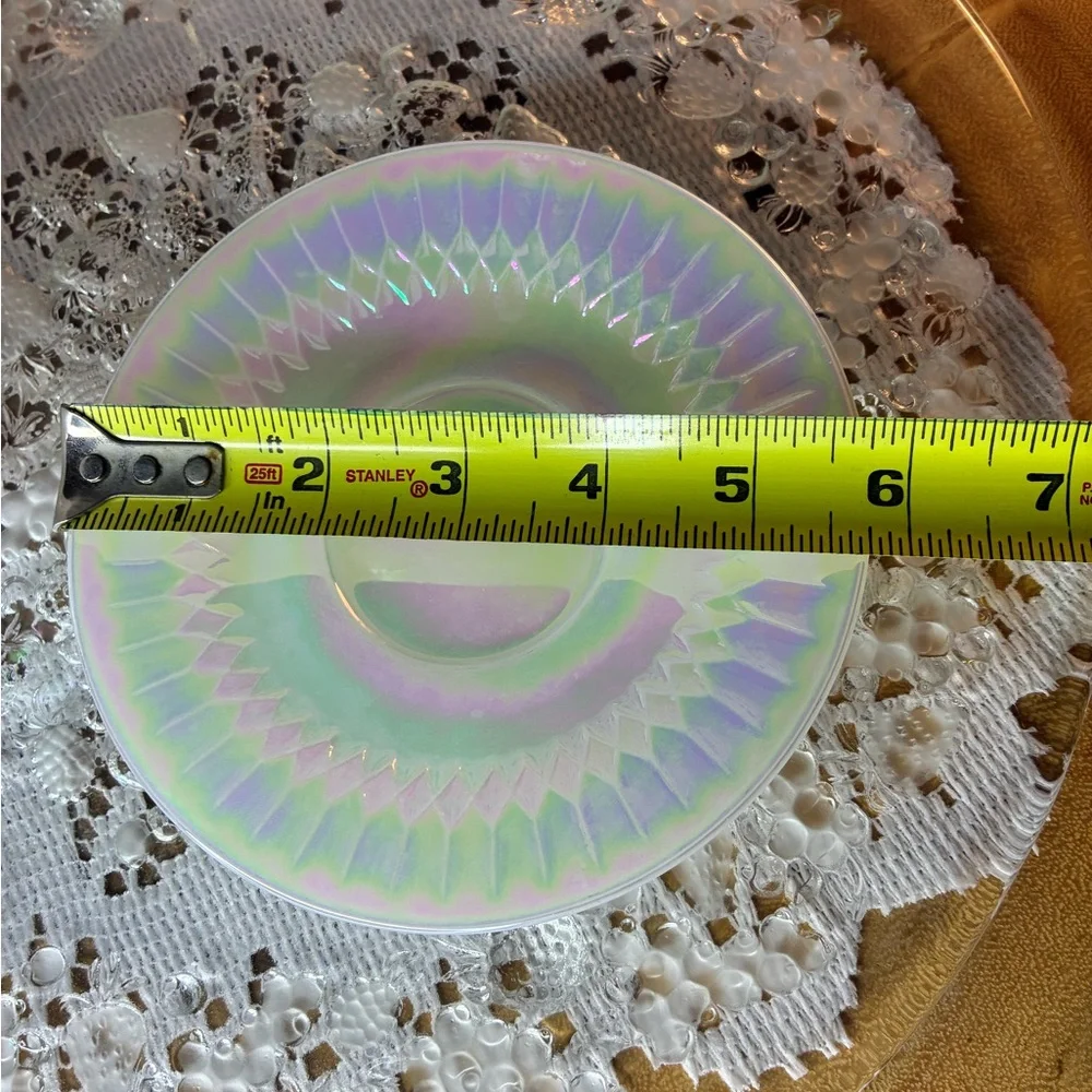 Federal glass Iridescent cup n Saucer - Picture 8 of 10
